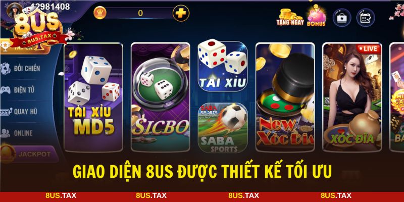 Bất ngờ trước giao diện hiện đại và tối ưu của 8US